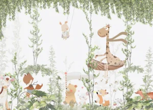 Dětská fototapeta Setkání Přátel z Džungle | Vliesová fototapeta na zed' | 375 x 270 cm | FT5P 352347 - Obrázek 2