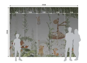 Wall Mural Jungle Friends Gathering, Premium Non-woven Wallpaper, 375 x 270 cm, FTD5P 352347 - Image 7