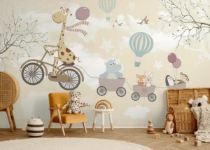 Wall Mural Balloon Express, Premium Non-woven Wallpaper, 375 x 270 cm, FTD5P 352349