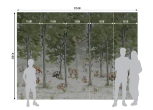 Dětská fototapeta Lesní Hřiště | Vliesová fototapeta na zed' | 375 x 270 cm | FTD5P 352351 - Obrázek 6