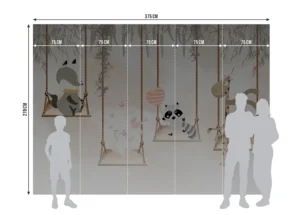 Wall Mural Forest Swings, Premium Non-woven Wallpaper, 375 x 270 cm, FTD5P 352353 - Image 7