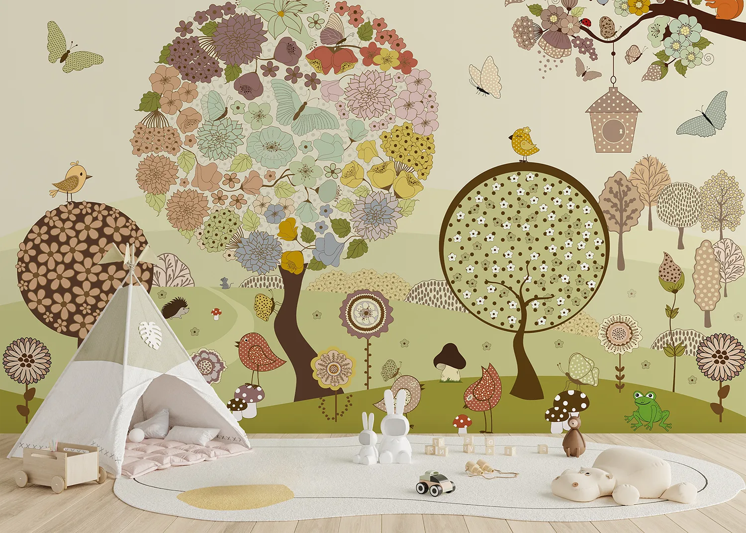 FTD5P_352397_INTERIOR_1-1-1.webp Dětská fototapeta Květinový Strom | Vliesová fototapeta na zed' | 375 x 270 cm | FTD5P 352397 - Obrázek 1
