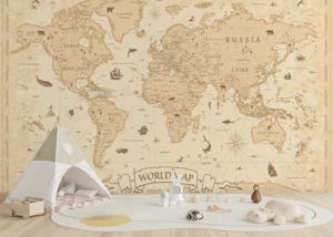 Dětská fototapeta Starožitný Atlas | Vliesová fototapeta na zed' | 375 x 270 cm | FTD5P 352433