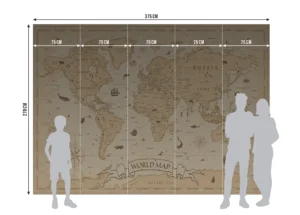 Wall Mural Antique Atlas, Premium Non-woven Wallpaper, 375 x 270 cm, FTD5P 352433 - Image 6