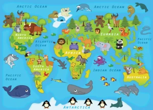 Dětská fototapeta Kreslení Kamarádi Ze Světa | Vliesová fototapeta na zed' | 375 x 270 cm | FTD5P 352435 - Obrázek 2