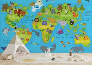 Dětská fototapeta Kreslení Kamarádi Ze Světa | Vliesová fototapeta na zed' | 375 x 270 cm | FTD5P 352435 - Obrázek 3