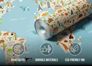 Dětská fototapeta Mapa Malého Objevitele | Vliesová fototapeta na zed' | 375 x 270 cm | FTD5P 352437 - Obrázek 4