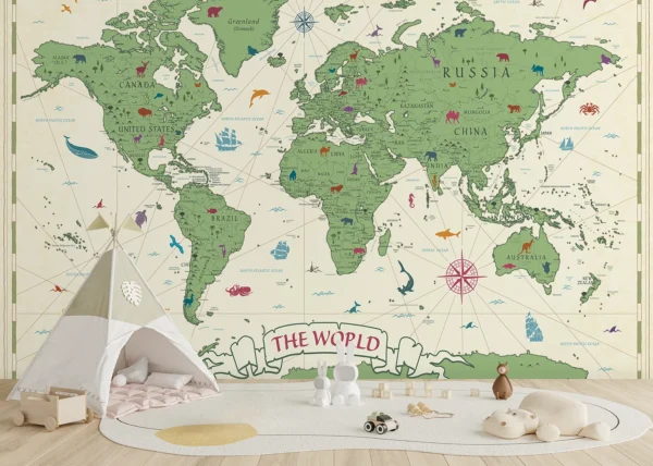 Wall Mural Classic Kids' World | Premium Non-Woven Wallpaper | 375 x 270 cm | FTD5P352455