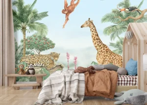 Wall Mural Blue Skyes Jungle, Premium Non-woven Wallpaper, 375 x 270 cm, FTD5P 352475