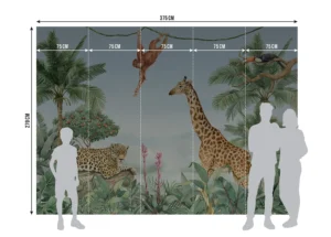 Wall Mural Blue Skyes Jungle, Premium Non-woven Wallpaper, 375 x 270 cm, FTD5P 352475 - Image 4