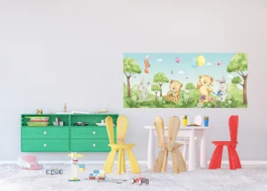 Dětská vliesová fototapeta na zed' Zvířecí Dýchánek | 170 x 75 cm | FTDNH 5513 - Obrázek 3