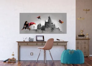 Dětská vliesová fototapeta na zed' Harry Potter Famfrpálové Trio | 170 x 75 cm | FTDNH 5517