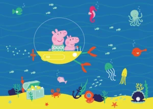 Wall Mural Peppa Pig Sea, 155 x 110 cm, FTDNM 5299 - Obrázek 2