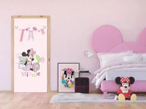 Fototapeta na zed' Disney Minnie Světle růžová | 90 x 202 cm | FTDNV 5489