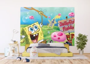 Wall Mural Spongebob Catching Jellyfish | 252 x 182 cm | FTDXL 2053