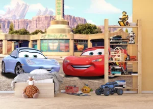 Wall Mural Disney Cars McQueen & Sally, Premium Non-woven Wallpaper, 360 x 270 cm, FTDN 5053