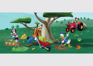 Fototapeta na zed' Disney Mickey Mouse v zahradě | 202 x 90 cm | FTDNH 5321