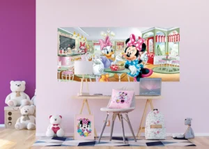 Wall Mural Disney Minnie and Daisy Breakfast, 202 x 90 cm, FTDNH 5344