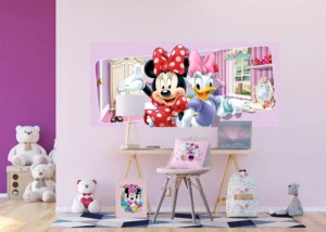 Fototapeta na zed' Disney Minnie a Daisy v pokoji | 202 x 90 cm | FTDNH 5383