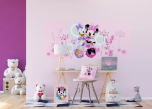 Wall Mural Disney Minnie and Daisy Flowers, 202 x 90 cm, FTDNH 5390