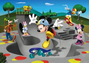 Fototapeta na zed' Disney Mickey Mouse Skateboarding | 155 x 110 cm | FTDNM 5229 - Obrázek 2