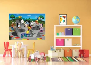 Fototapeta na zed' Disney Mickey Mouse Skateboarding | 155 x 110 cm | FTDNM 5229