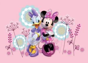 Fototapeta na zed' Disney Minnie a Daisy Květiny | 155 x 110 cm | FTDNM 5267 - Obrázek 2