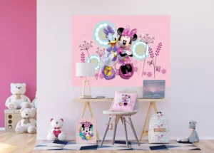 Fototapeta na zed' Disney Minnie a Daisy Květiny | 155 x 110 cm | FTDNM 5267
