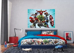 Fototapeta na zed' Marvel Avengers v bitvě | 155 x 110 cm | FTDNM 5276