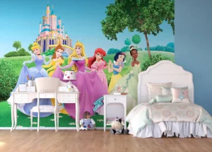 Vliesová fototapeta na Louce Před Zámkem, Disney Princezny | 360 x 270 cm | FTDNXXL 5003