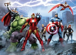 Vliesová fototapeta Komiksoví Avengers, Disney | 360 x 270 cm | FTDNXXL 5027 - Obrázek 2
