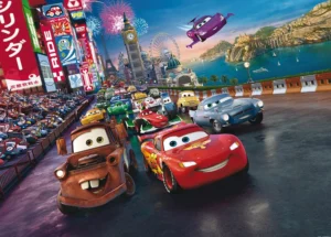 Vliesová fototapeta na zed' na Závodní Dráze, Disney Auta | 360 x 270 cm | FTDNXXL 5028 - Obrázek 2