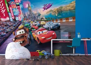 Vliesová fototapeta na zed' na Závodní Dráze, Disney Auta | 360 x 270 cm | FTDNXXL 5028 - Obrázek 3