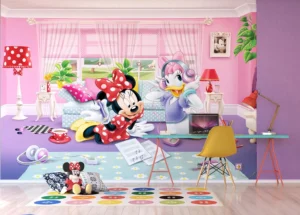 Vliesová fototapeta na zed' Disney Minnie and Daisy | 360 x 270 cm | FTDN 5035