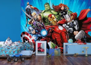 Wall Mural Marvel Avengers Ready for Combat, Premium Non-woven Wallpaper, 360 x 270 cm, FTDNXXL 5077
