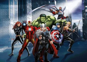 Wall Mural Marvel Avengers in the City, Premium Non-woven Wallpaper, 360 x 270 cm, FTDNXXL 5079 - Image 2