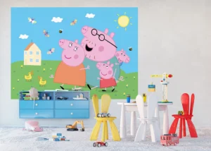 Dětská fototapeta na zed' Prasátko Peppa s Rodinou | 252 x 182 cm | FTDXL 1963 - Obrázek 3