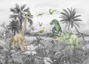 Wall Mural Faded Dino World, 375 x 270 cm, FTD5P 352181 - Obrázek 2