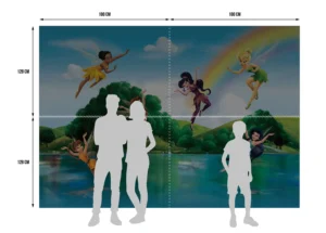 Dětská fototapeta Víly pod Duhou, Disney 360 x 254 cm, FTD 2222 - Obrázek 3