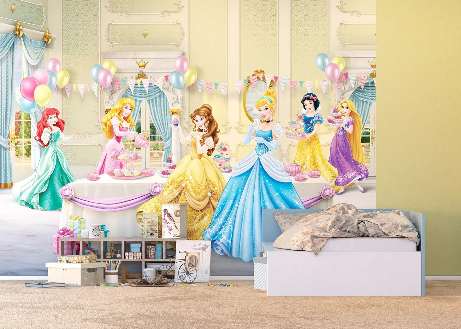 FTD_2224_INTERIOR_NEW Dětská fototapeta na zed’ Ples Princezen, Disney 360 x 254 cm, FTD 2224 - Obrázek 1