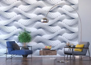 Fototapeta 3D Bílá Pletená Lana | Vliesová fototapeta na zed' | 360 x 270 cm | FTNS 1258