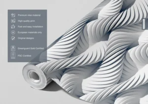 Fototapeta 3D Bílá Pletená Lana | Vliesová fototapeta na zed' | 360 x 270 cm | FTNS 1258 - Obrázek 4