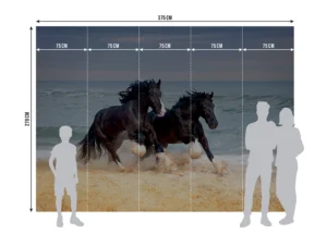 Fototapeta Koně | Vliesová fototapeta na zed' | 375 x 270 cm | FTNS 1260 - Obrázek 5