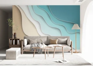 Wall Mural Waves, Premium Non-woven Wallpaper, 375 x 270 cm, FTNS 1264 - Image 3