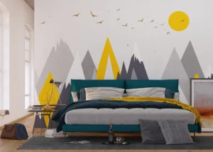 Dětská fototapeta Špičaté Vrcholky Hor | Vliesová fototapeta na zed' | 375 x 270 cm | FTNS 1269