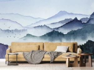 Wall Mural Watercolor Forest, Premium Non-woven Wallpaper, 375 x 270 cm, FTNS 1278 - Image 5
