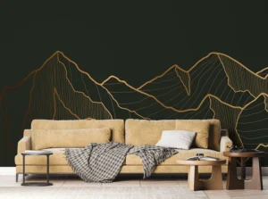 Wall Mural Golden Mountain, Premium Non-woven Wallpaper, 375 x 270 cm, FTNS 1281 - Image 5