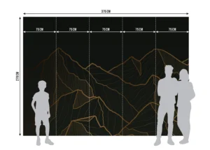 Wall Mural Golden Mountain, Premium Non-woven Wallpaper, 375 x 270 cm, FTNS 1281 - Image 7