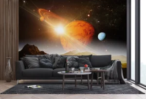 Fototapeta Zářivý Saturn | Vliesová fototapeta na zed' | 375 x 270 cm | FTNS 1283 - Obrázek 3