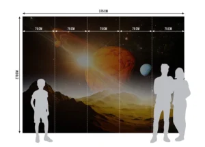 Fototapeta Zářivý Saturn | Vliesová fototapeta na zed' | 375 x 270 cm | FTNS 1283 - Obrázek 5